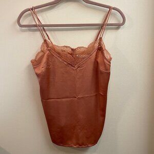Abercrombie Rose/Pink Lace Satin Cami (XS) New with Tags!